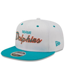 【送料無料】 ニューエラ メンズ 帽子 アクセサリー Men's White Aqua Miami Dolphins Sparky Original 9FIFTY Snapback Hat White Aqua