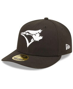 �j���[�G�� �����Y �A�N�Z�T���[ �X�q New Era Men's Toronto Blue Jays Black White Low Profile 59FIFTY Fitted Hat Black �u���b�N