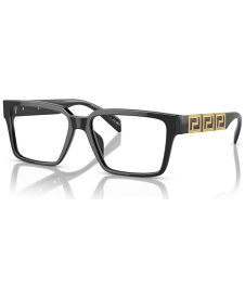 【送料無料】 ヴェルサーチ メンズ サングラス・アイウェア アクセサリー Men's Rectangle Eyeglasses VE3339U 53 Black