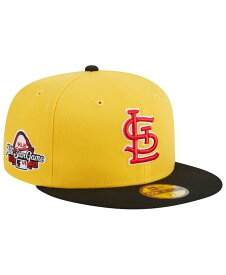 【送料無料】 ニューエラ メンズ 帽子 アクセサリー Men's Yellow Black St. Louis Cardinals Grilled 59FIFTY Fitted Hat Yellow Black