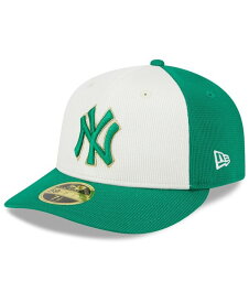 【送料無料】 ニューエラ メンズ 帽子 アクセサリー Men's White Green New York Yankees 2024 St. Patrick's Day Low Profile 59FIFTY Fitted Hat White Green
