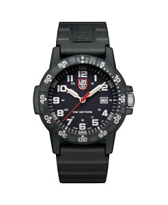 ���~�m�b�N�X �����Y �A�N�Z�T���[ �r���v Luminox Men's 0321 Sea Turtle Black Rubber Bracelet Watch Black �u���b�N