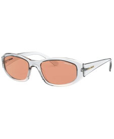 【送料無料】 アーネット メンズ サングラス・アイウェア アクセサリー Men's Sunglasses AN4266 CRYSTAL TRANSPARENT/ORANGE MIRROR RED