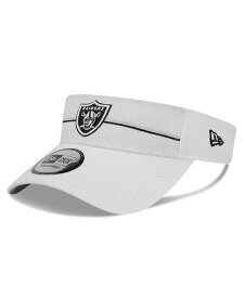 【送料無料】 ニューエラ メンズ 帽子 アクセサリー Men's White Las Vegas Raiders 2023 NFL Training Camp Adjustable Visor White