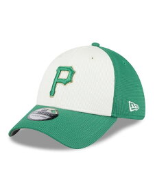 【送料無料】 ニューエラ メンズ 帽子 アクセサリー Men's White Green Pittsburgh Pirates 2024 St. Patrick's Day 39THIRTY Flex Fit Hat White Green