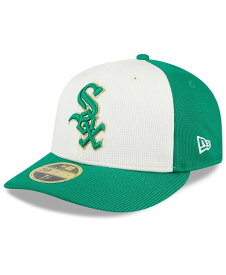 【送料無料】 ニューエラ メンズ 帽子 アクセサリー Men's White Green Chicago White Sox 2024 St. Patrick's Day Low Profile 59FIFTY Fitted Hat White Green