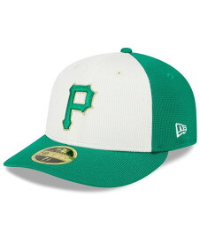 【送料無料】 ニューエラ メンズ 帽子 アクセサリー Men's White Green Pittsburgh Pirates 2024 St. Patrick's Day Low Profile 59FIFTY Fitted Hat White Green