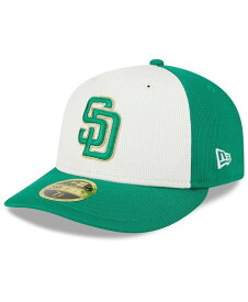 【送料無料】 ニューエラ メンズ 帽子 アクセサリー Men's White Green San Diego Padres 2024 St. Patrick's Day Low Profile 59FIFTY Fitted Hat White Green