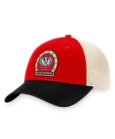 【送料無料】 トップオブザワールド メンズ 帽子 アクセサリー Men's Red Wisconsin Badgers Refined Trucker Adjustable Hat Red