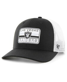 【送料無料】 47ブランド メンズ 帽子 アクセサリー Men's Black White Las Vegas Raiders Drifter Adjustable Trucker Hat Black White