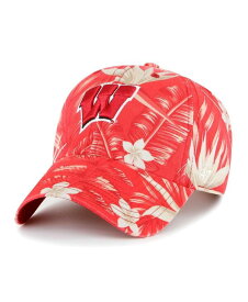 【送料無料】 47ブランド メンズ 帽子 アクセサリー Men's Red Wisconsin Badgers Tropicalia Clean Up Adjustable Hat Red
