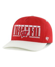 【送料無料】 47ブランド メンズ 帽子 アクセサリー Men's Red Wisconsin Badgers Double Header Hitch Adjustable Hat Red