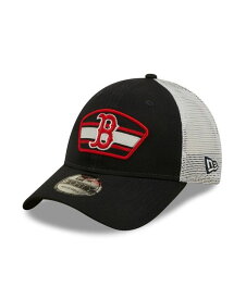 【送料無料】 ニューエラ メンズ 帽子 アクセサリー Men's Navy White Boston Red Sox Logo Patch 9FORTY Trucker Snapback Hat Navy White
