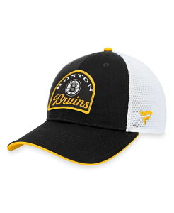 �t�@�i�e�B�N�X �����Y �A�N�Z�T���[ �X�q Fanatics Men's Black White Boston Bruins Fundamental Adjustable Hat Black White �z���C�g