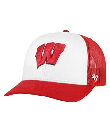 【送料無料】 47ブランド メンズ 帽子 アクセサリー Men's Red Wisconsin Badgers Freshman Trucker Adjustable Hat Red