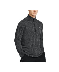 A_[A[}[ Y AE^[ p[J[EXEFbg XEFbg Vc Under Armour Men's UA Tech Space-Dyed 1/2-Zip Performance Sweatshirt Black / Wht ubN
