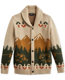 【送料無料】 ペンドルトン メンズ ニット・セーター カーディガン アウター Men's Scenic Shawl-Collar Button-Front Cardigan Sweater Tan Peaks