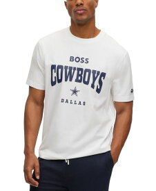 【送料無料】 ヒューゴボス メンズ Tシャツ トップス by Hugo Boss x NFL Men's T-shirt Collection Dallas Cowboys - White