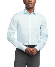 【送料無料】 カルバンクライン メンズ シャツ トップス Men's Steel Plus Slim Fit Modern Pin Cord Dress Shirt Stream