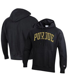 【送料無料】 チャンピオン メンズ パーカー・スウェット フーディー アウター Men's Black Purdue Boilermakers Team Arch Reverse Weave Pullover Hoodie Black