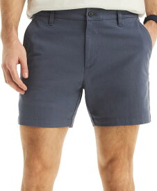 【送料無料】 ナウティカ メンズ ハーフパンツ・ショーツ ボトムス Men's Classic-Fit Stretch Flat-Front 6" Chino Deck Shorts Blue Indigo