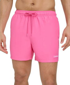 【送料無料】 カルバンクライン メンズ ハーフパンツ・ショーツ 水着 Men's Modern Euro 5" Volley Swim Trunks Pink