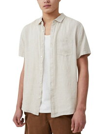 【送料無料】 コットンオン メンズ シャツ トップス Men's Linen Short Sleeve Shirt Oatmeal