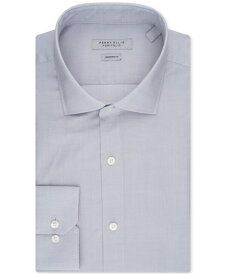 【送料無料】 ペリーエリス メンズ シャツ トップス Men's Modern-Fit Lux Twill Solid Dress Shirt Lt Grey
