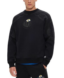【送料無料】 ヒューゴボス メンズ パーカー・スウェット アウター Men's BOSS x Los Angeles Rams NFL Sweatshirt Black