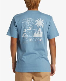 【送料無料】 クイックシルバー メンズ Tシャツ トップス Men's Tropical Breeze Mor Short Sleeve T-shirt Blue Shadow