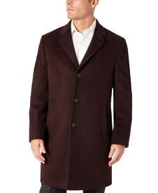 【送料無料】 ケネスコール メンズ ジャケット・ブルゾン アウター Men's Single-Breasted Classic Fit Overcoat Burgundy