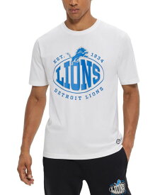 【送料無料】 ヒューゴボス メンズ Tシャツ トップス Men's BOSS x NFL Detroit Lions T-shirt Natural
