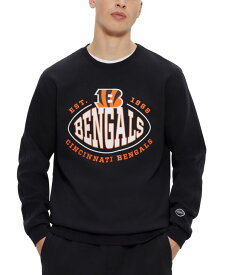 【送料無料】 ヒューゴボス メンズ パーカー・スウェット アウター Men's BOSS x Cincinnati Bengals NFL Sweatshirt Charcoal Orange