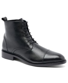 アンソニー ヴィア メンズ ブーツ・レインブーツ シューズ Men's Monroe Lace-Up Goodyear Casual Leather Dress Boots Black