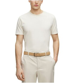 【送料無料】 ヒューゴボス メンズ Tシャツ トップス Men's Crew-Neck T-shirt Open White