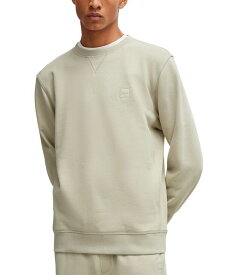 【送料無料】 ヒューゴボス メンズ パーカー・スウェット アウター Men's Logo Patch Relaxed-Fit Sweatshirt Light Beige