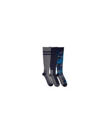 【送料無料】 ムクルクス メンズ 靴下 アンダーウェア Men's 3 Pack Nylon Compression Knee-High Socks Navy