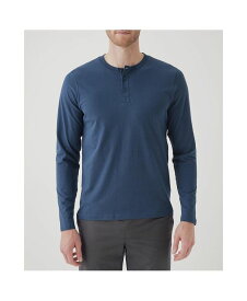 【送料無料】 パクト メンズ シャツ トップス Men's Cotton Softspun Long Sleeve Henley French navy