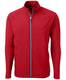 【送料無料】 カッターアンドバック メンズ ジャケット・ブルゾン アウター Adapt Eco Knit Hybrid Recycled Men's Big & Tall Full Zip Jacket Red