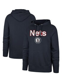 【送料無料】 47ブランド メンズ パーカー・スウェット フーディー アウター Men's Navy Brooklyn Nets 2021/22 City Edition Pregame Headline Pullover Hoodie Navy