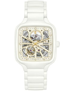 h fB[X ANZT[ rv Rado Women's Swiss Automatic True Square Diamond (1/10 ct. t.w.) White Ceramic Bracelet Watch 38mm No Color zCg