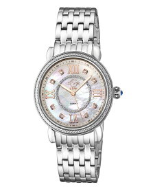 【送料無料】 ジェビル レディース 腕時計 アクセサリー Women's Marsala Swiss Quartz Silver-Tone Stainless Steel Bracelet Watch 37mm Silver-Tone