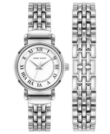 【送料無料】 アンクライン レディース 腕時計 アクセサリー Women's Quartz Silver-Tone Alloy Watch 24mm Set Silver-Tone