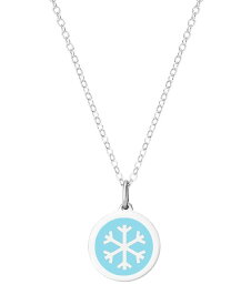 【送料無料】 オーバーンジュエリー レディース ネックレス・チョーカー・ペンダントトップ アクセサリー Mini Snowflake Necklace in Sterling Silver Lgtblue