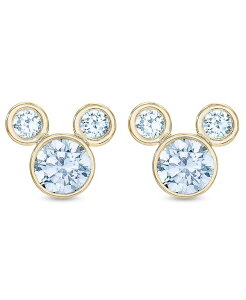 yz fBYj[ fB[X sAXECO ANZT[ Children's Cubic Zirconia Birthstone Mickey Mouse Stud Earrings in 14k Gold March