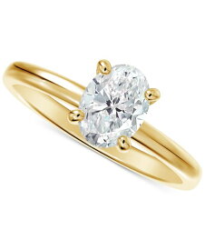 【送料無料】 フォーエバーマーク レディース リング アクセサリー Diamond Solitaire Oval-Cut Diamond Engagement Ring (1/2 ct. t.w.) in 14k Gold Yellow Gold