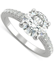 【送料無料】 チャールズ アンド コルバード レディース リング アクセサリー Moissanite Engagement Ring (2-1/5 ct. t.w. Diamond Equivalent) in 14k White Gold White Gold