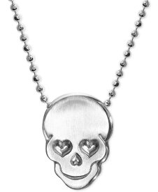 【送料無料】 アレックス ウー レディース ネックレス・チョーカー・ペンダントトップ アクセサリー Love Skull Beaded Pendant Necklace in Sterling Silver Silver