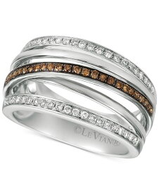 【送料無料】 ル ヴァン レディース リング アクセサリー Chocolatier&reg; Diamond Multi-Band Crisscross Ring (3/8 ct. t.w.) in 14k White Gold White Gold