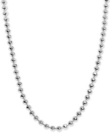 【送料無料】 アレックス ウー レディース ネックレス・チョーカー・ペンダントトップ アクセサリー Beaded 20" Chain Necklace in Sterling Silver Sterling Silver